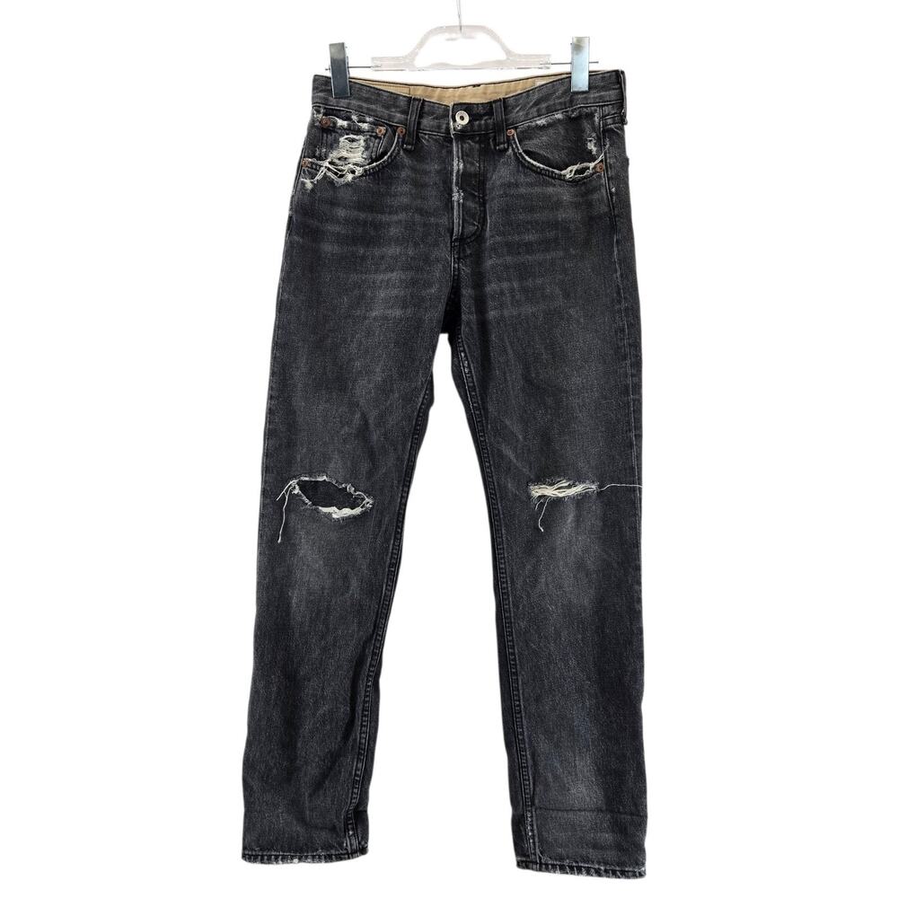 rag & bone‎ Jeans Womens 25 Rosa Mid Rise Boyfriend Black Magic Oversized Grunge